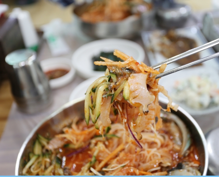  감포물회 더조은대게회 짬뽕물회 시원하니 맛있다!!