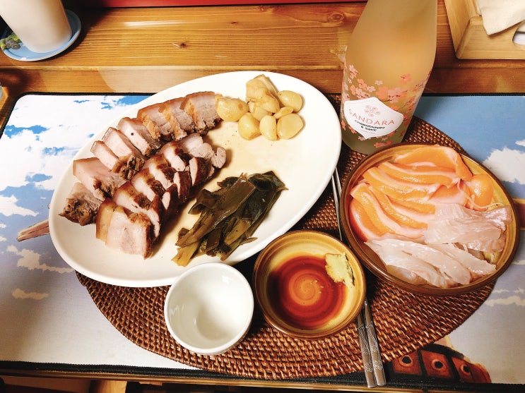  콜라수육과 회 _ 그리고 맛있는 술