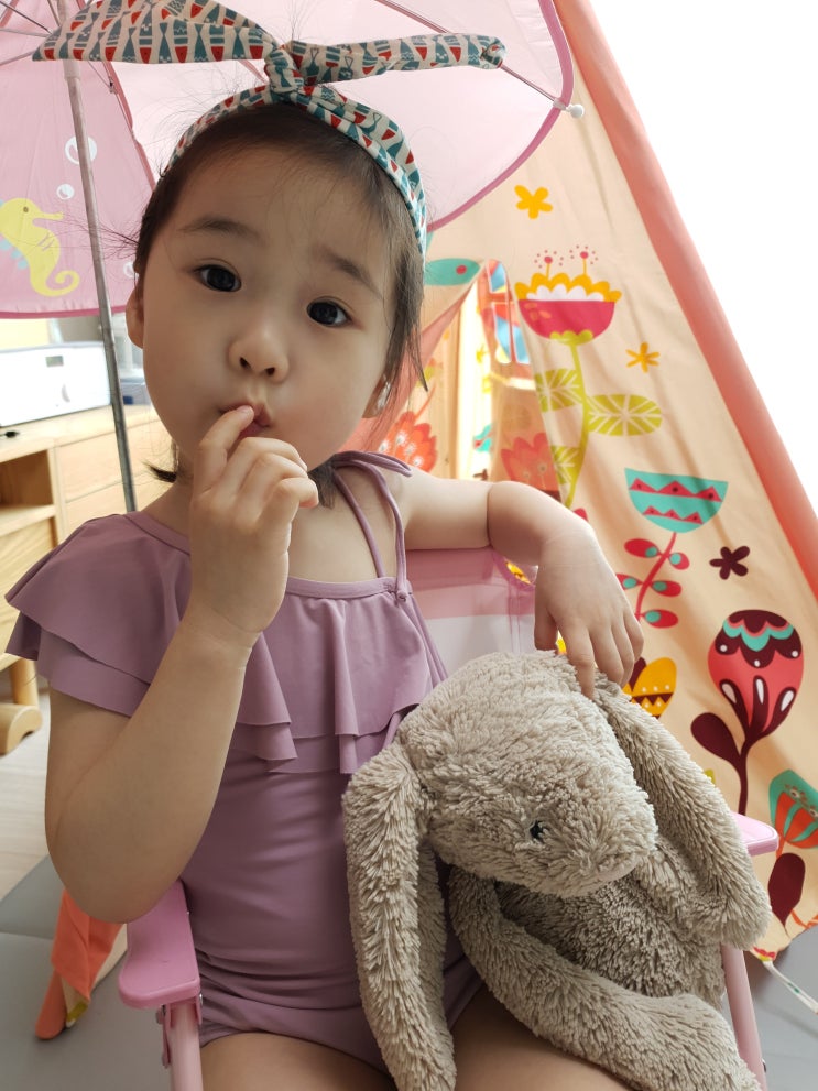  키썸플레이 원숄더수영복 여아수영복