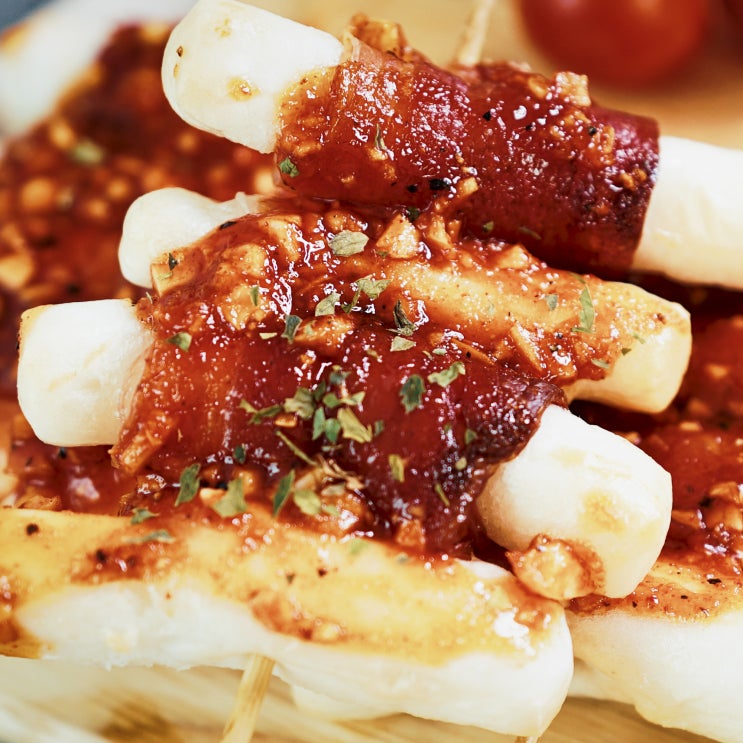  c소떡소떡 보다 더 맛있는 에어프라이어 떡구이 베이컨말이만들기