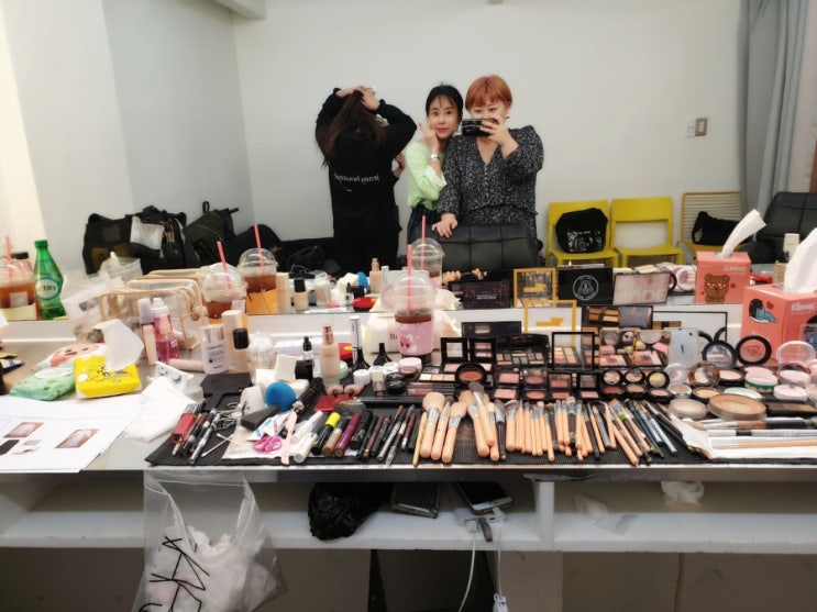  한선화배우 광고촬영 현장