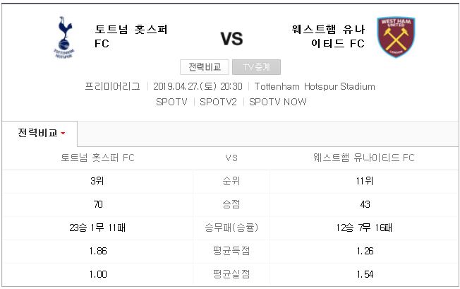  손흥민 다음 경기일정