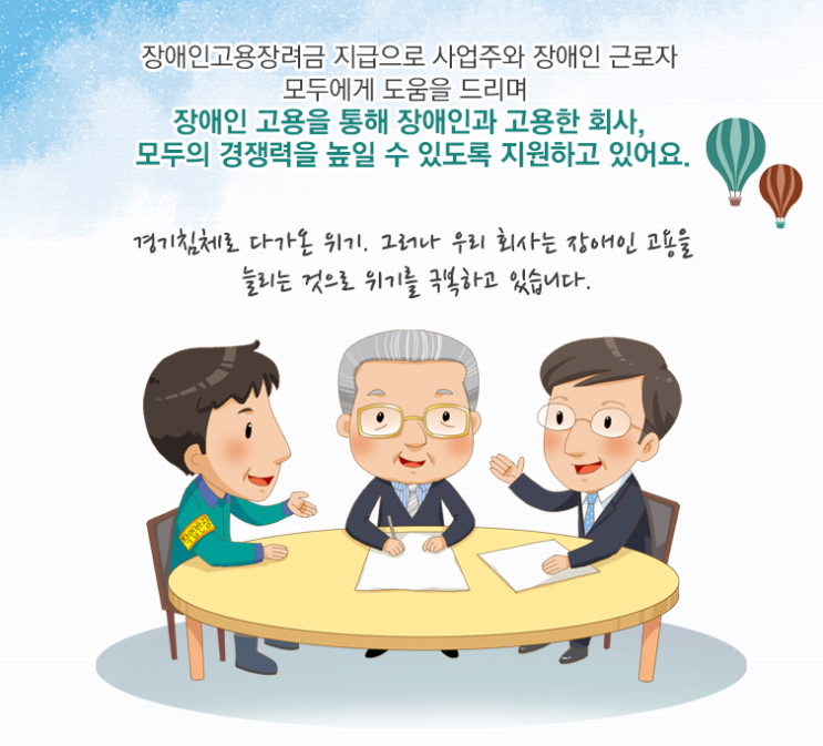  장애인 고용장려금 지원 제도