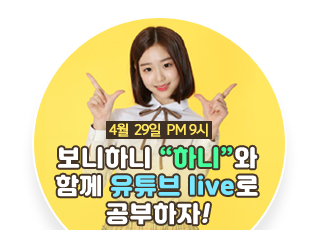  보니하니 "하니" 채연과 함께 유튜브 LIVE로 공부하자