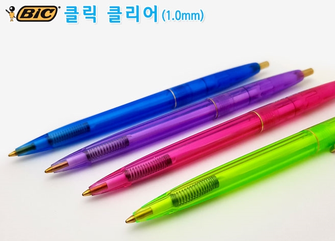  보험사사은증정품, 빅클릭 클리어볼펜 맞추다