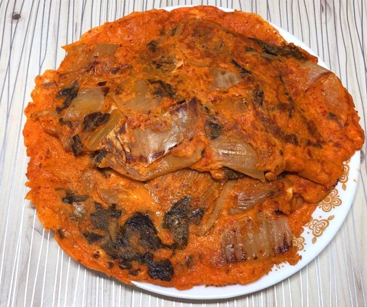  비오는날 김치전 애호박전 집에서전만들기