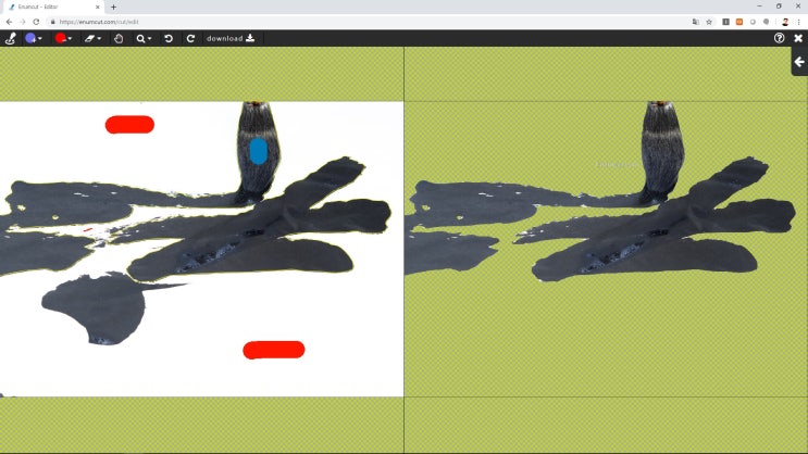  [ 이넘컷 ] 서예 붓글씨 사진 _ 배경제거 누끼작업컷_ 배경 변경_(예시 샘플)