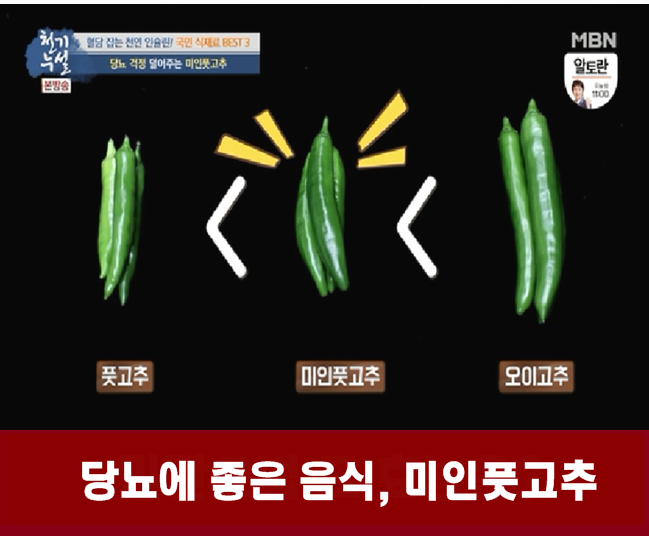  당뇨에 좋은 음식, 미인풋고추 효능과 먹는법