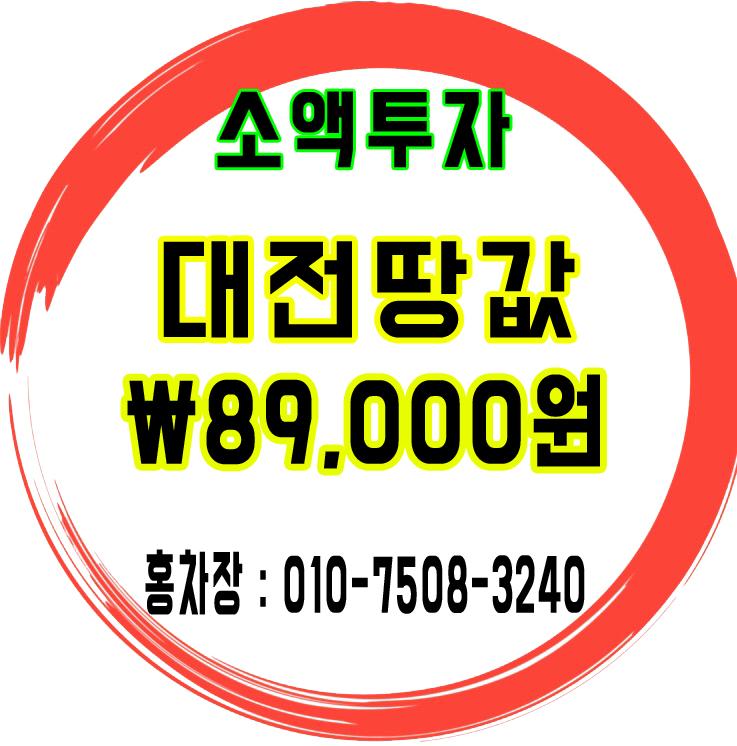  대전토지매매 킹스우드 대전땅값 89,000원