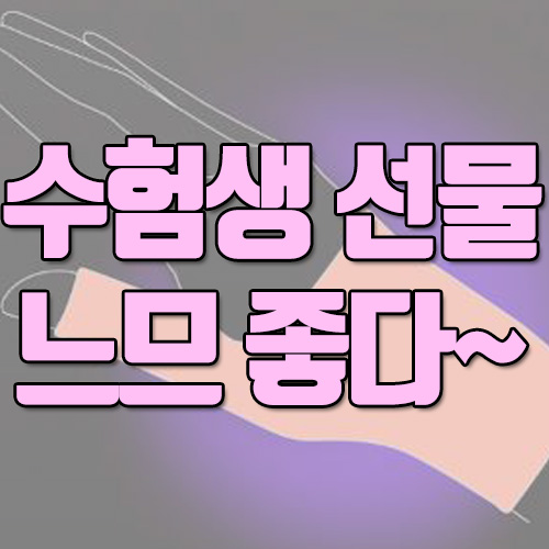  수험생 선물 느므 좋다
