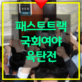  패스트트랙 국회 여야 육탄전 한국당 농성