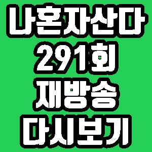 나혼자산다 291회 한혜연 간헐적단식 기안84 한의원 재방송 다시보기 방송시간 편성표