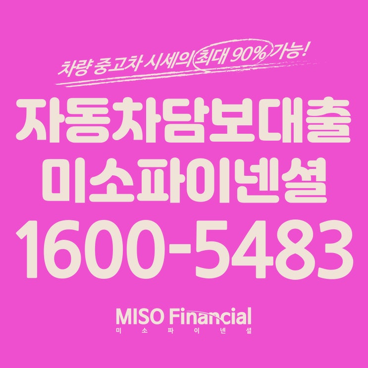  경기 고양 자동차입고대출 해보기
