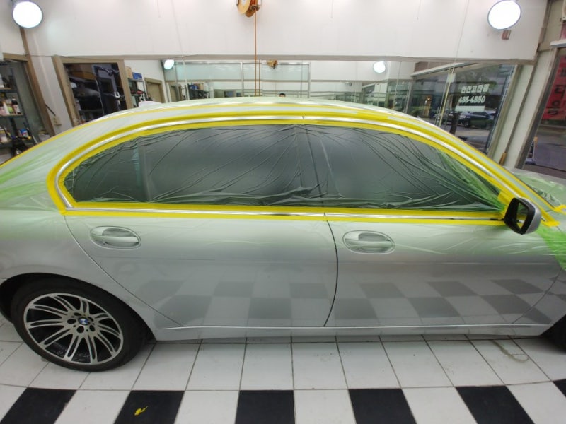자동차 크롬 몰딩에 물때 얼룩 제거(안산) 백화현상, 워터스팟 BMW740Li