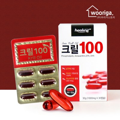  [한정특가] 크릴100 크릴오일 1000mg×30캡슐/60캡슐 남극 크릴 새우