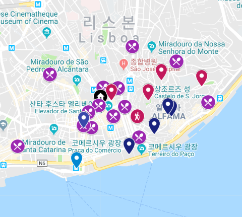 [포르투갈 자유여행] 리스본 여행코스 (일정 엑셀, 구글지도 공유)