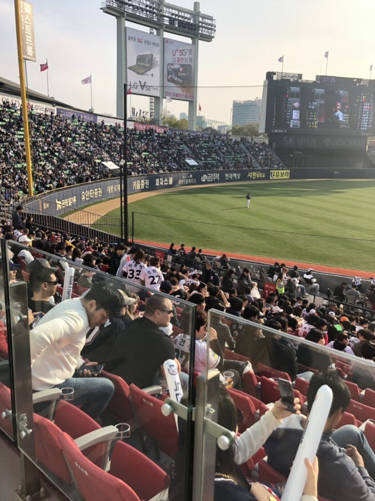  잠실야구장 3루 레드석 122블럭 두산대엘지 직관 후기