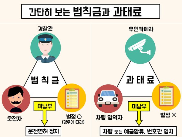  자동차범칙금과 과태료