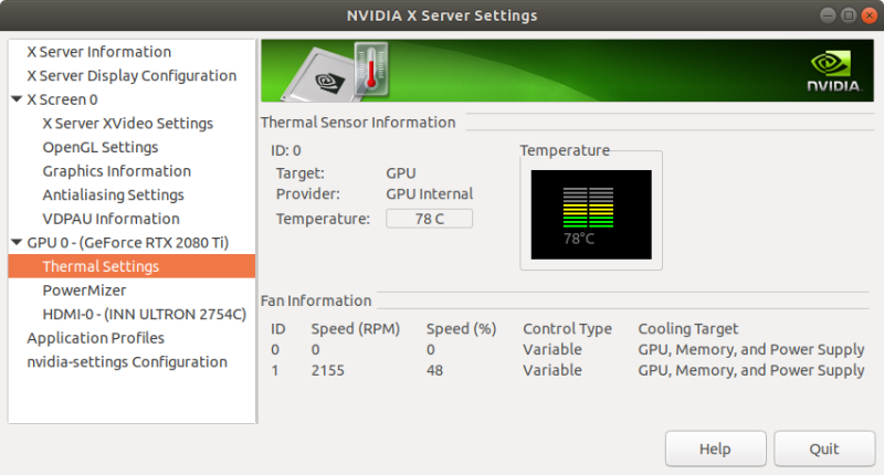 Ubuntu 18.04, cuda10, change GPU fan speed : 네이버 블로그