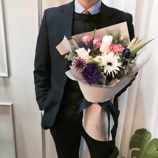  [검단꽃집] 변함없이 예쁜 진보라 리시안이 들어간 혼합 다발 _ 인천 꽃집, 검단 꽃집, 예쁜 꽃집, 인천 서구 꽃집, 당하동 꽃집, 마전동 꽃집
