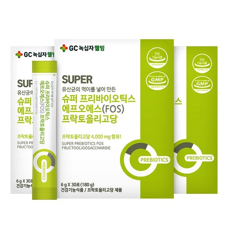  GC녹십자웰빙 슈퍼 프리바이오틱스 FOS 프락토올리고당, 180g, 3개 사양 및 할인정보