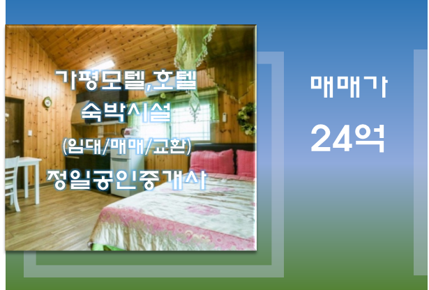  [펜션매매-24억]자연경관 좋은 경기 가평, 다양한 테마의 펜션