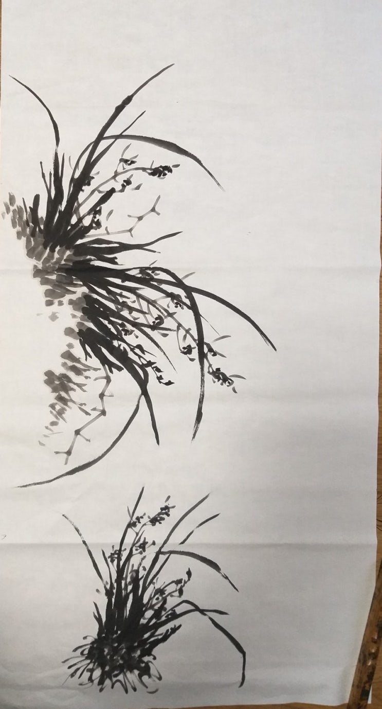  사군자 난 그리기, 수묵화 그리기 난 그림