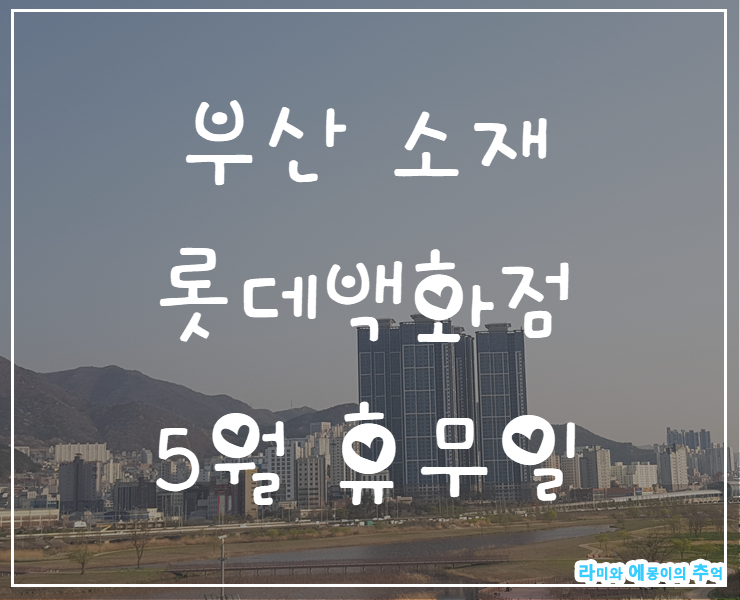  [정보/쇼핑] 부산 소재 롯데백화점 2019년 5월 휴무일