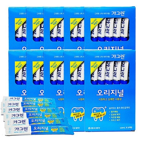  ∴쿠팡 [14,000원] (17% 세일) 동아제약 일회용 가그린 스틱형 6포x10통 구강청결제 10팩