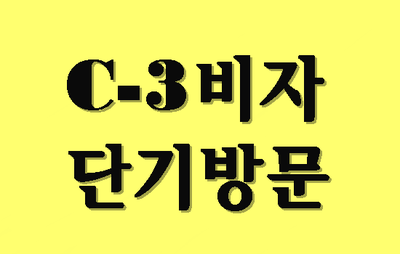  C-3비자(단기방문비자) 한 번 클릭으로 정리 끝
