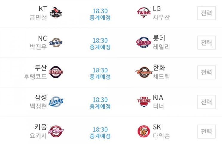 2019.04.30 KBO(프로야구) (KT LG | NC 롯데 | 두산 한화 | 삼성 기아 | 키움 SK) 2019.04.30 KBO(프로야구) (KT LG | NC 롯데 | 두산 한화 | 삼성 기아 | 키움 SK)