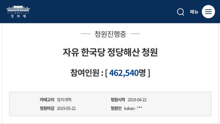 2019년 4월 29일 검색어 요약 - 국민청원 / 패스트트랙