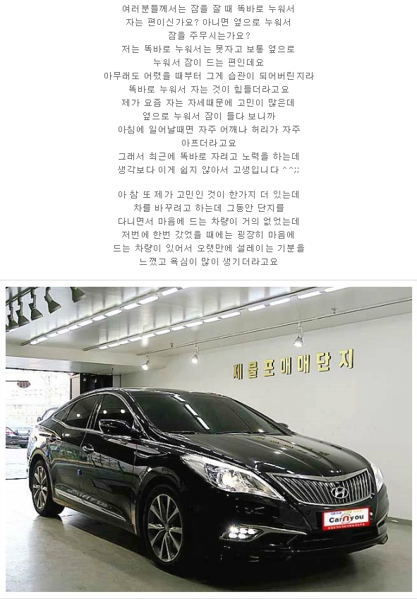  그랜져 HG 중고 이가격에 이차를??!!