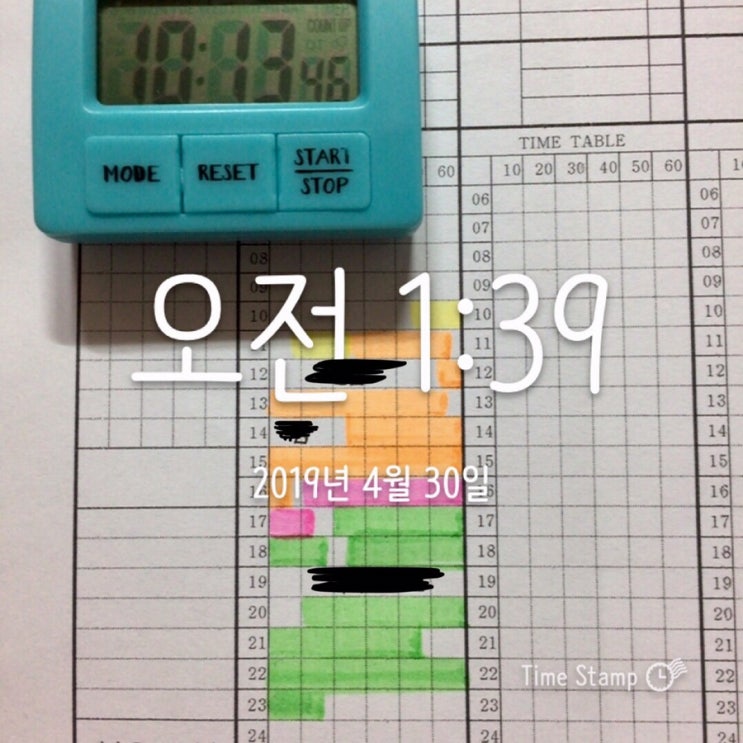  [공시생 태이] 110일 기념 11시간 목표(찡긋)