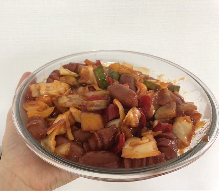  쏘세지야채볶음
