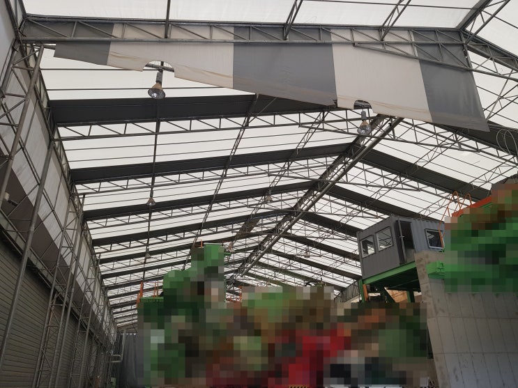  충주 모래공장 창고형천막 시공사례