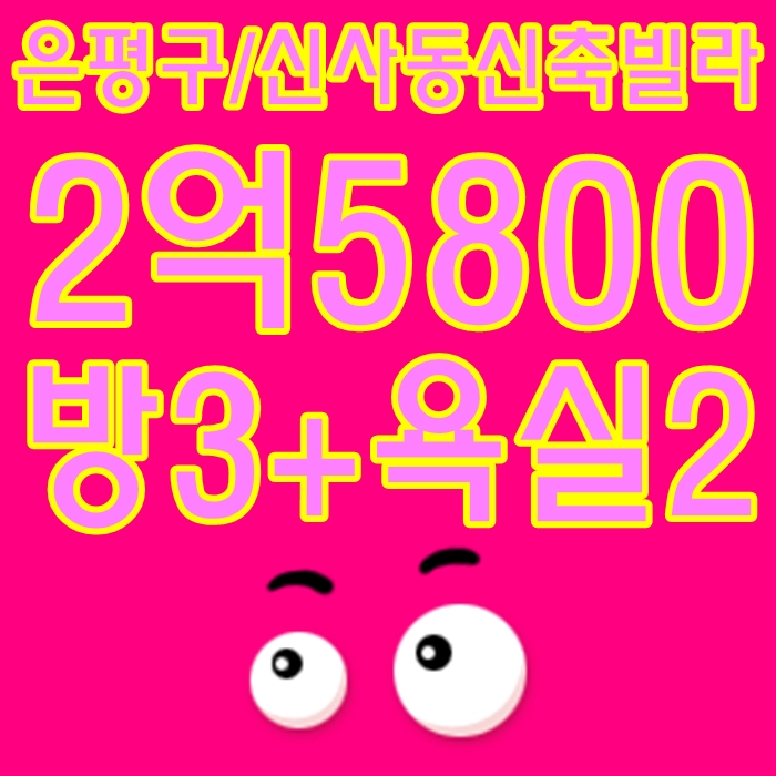  은평구 신사동신축빌라 가성비NO.1(3룸)