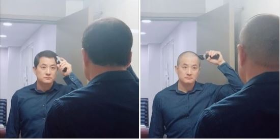  박대출, 여야 4당 패스트트랙 강행에 삭발로 응수