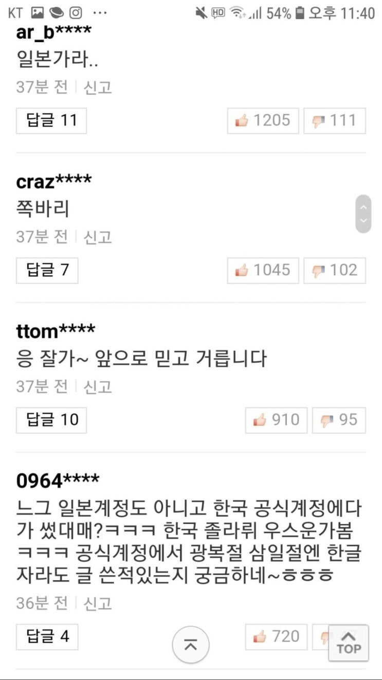  트와이스 사나 욕하는 나이대와 성별.jpg