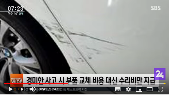 '문콕 사고'로 문짝 교체 이제 안 됩니다…수리비만 지급 / SBS '문콕 사고'로 문짝 교체 이제 안 됩니다…수리비만 지급 / SBS