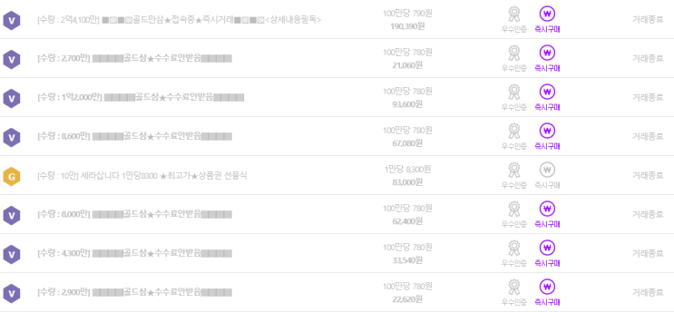  2019.5.1 던파골드시세