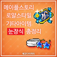  [KMS 캐시] 메이플스토리 로얄스타일 기타아이템(잡로얄) 눈장식 총정리/모음