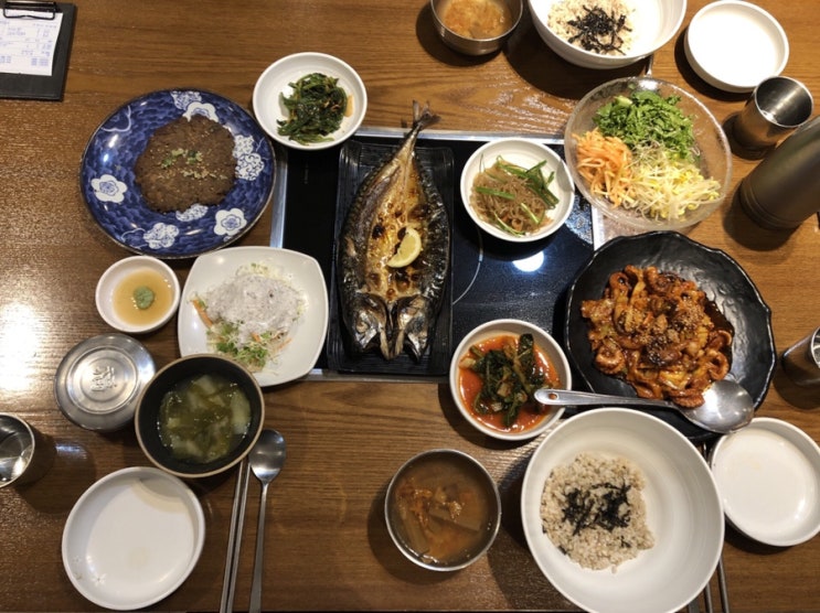 부천 중동 롯데백화점 사월에 쭈꾸미전골 간단히 식사하기 좋아!