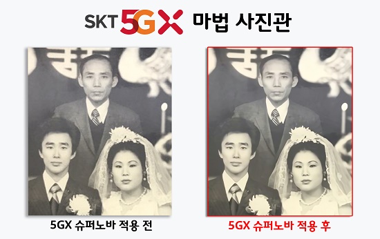  SK텔레콤, ‘5GX 슈퍼노바’ 활용 옛 사진 고화질 업그레이드