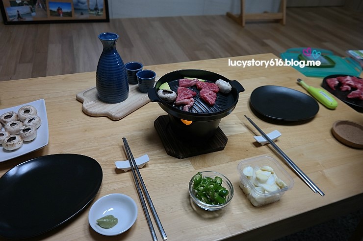  가정용 미니화로 [JAJU 미니화로] 소고기 한점에 사케 한잔!! 