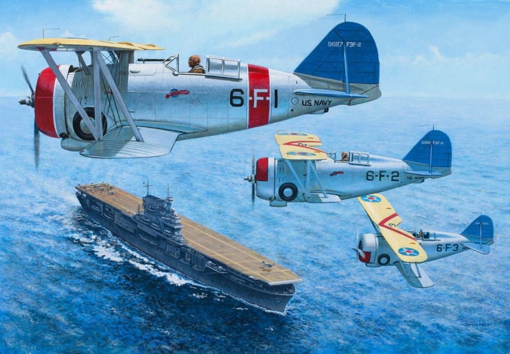  술통으로 불린 미 해군 최후의 복엽 전투기 그루먼 F3F(Grumman F3F)
