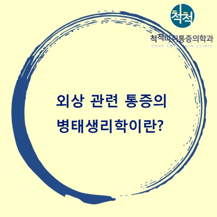  외상 관련 통증의 병태생리학이란? 인덕원에서 물리치료 잘하는 척척마취통증학과의원으로 오세요.