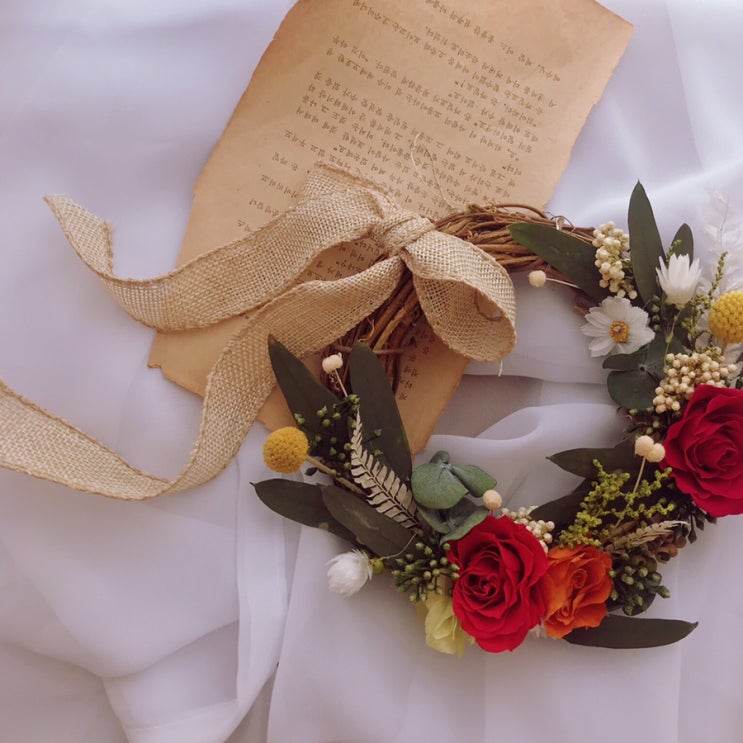  [부산프리저브드플라워] 복을 불러오는 리스 wreath 부산 수영 광안 꽃집 오하나플라워
