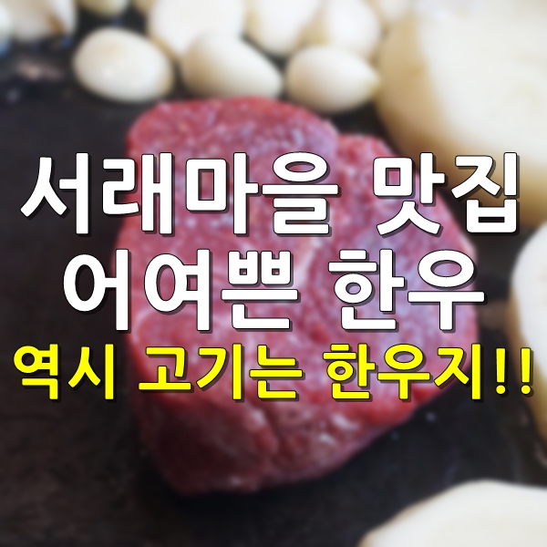 서래마을 맛집 어여쁜 한우 고기는 역시 한우지!!