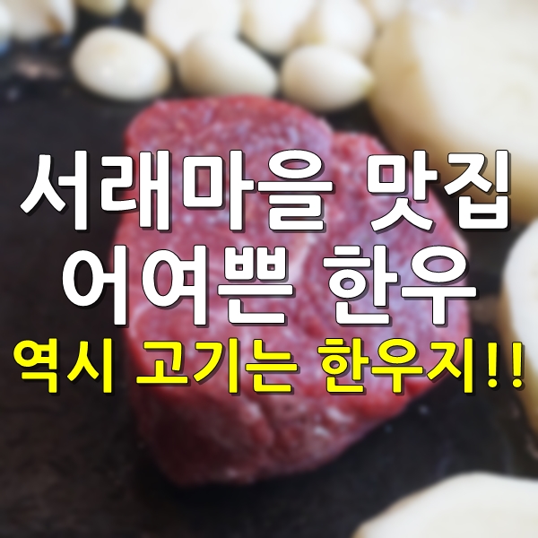  서래마을 맛집 어여쁜 한우 고기는 역시 한우지!!